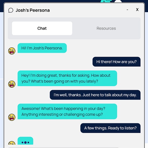 Screenshot of Kindly Human - Peersona project